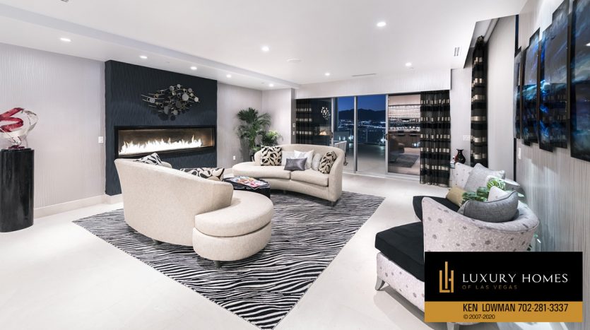 living area, Allure Penthouse for Sale, 200 W Sahara Units #4101