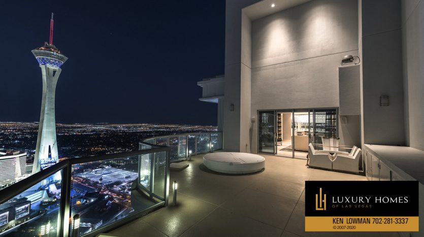 balcony, Allure Penthouse for Sale, 200 W Sahara Units #4101