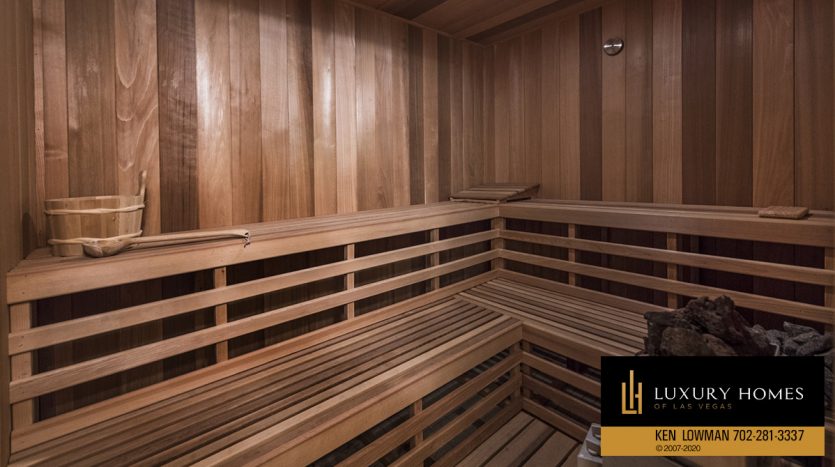 sauna at Seven Hills Home for Sale, 1350 Imperia Dr, Henderson, NV, 89052