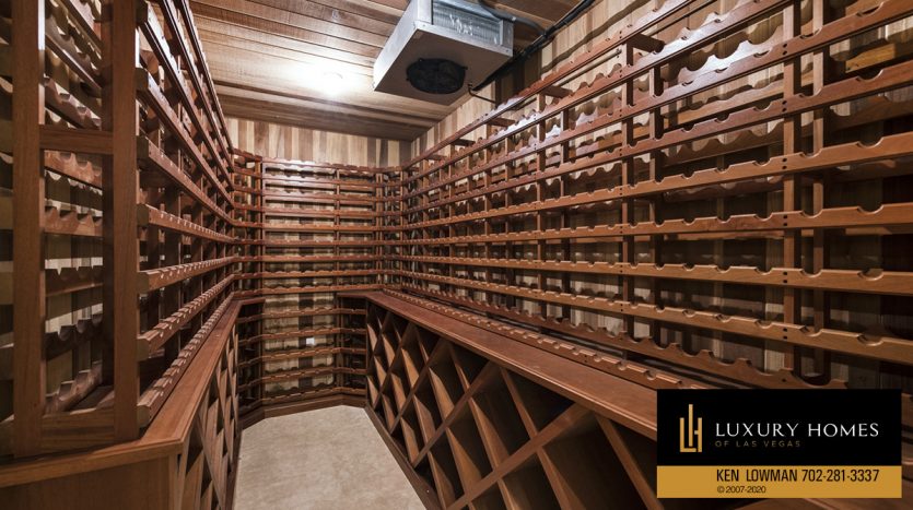 wine storage at Seven Hills Home for Sale, 1350 Imperia Dr, Henderson, NV, 89052