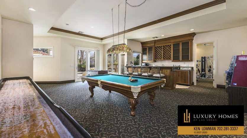 game room at Seven Hills Home for Sale, 1350 Imperia Dr, Henderson, NV, 89052