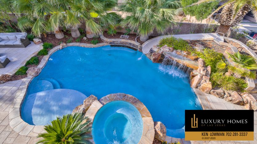 custom pool, 9742 Amador Ranch Ave, Las Vegas, home for sale