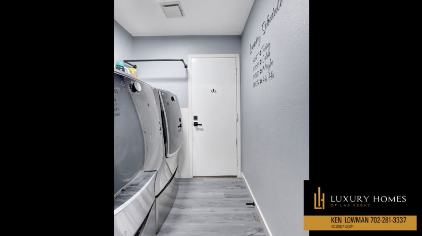 laundry facility at Southwest Las Vegas Home for Sale, 6663 Costa Brava Road