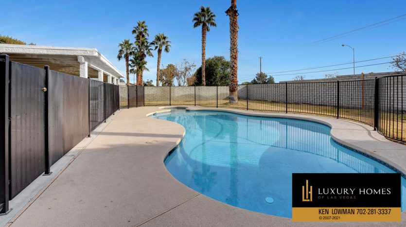 pool at Southwest Las Vegas Home for Sale, 6663 Costa Brava Road
