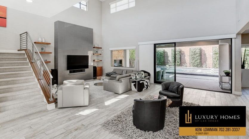 living room area at The Ridges Home for Sale, 81 Pristine Glen St, Las Vegas, NV 89135
