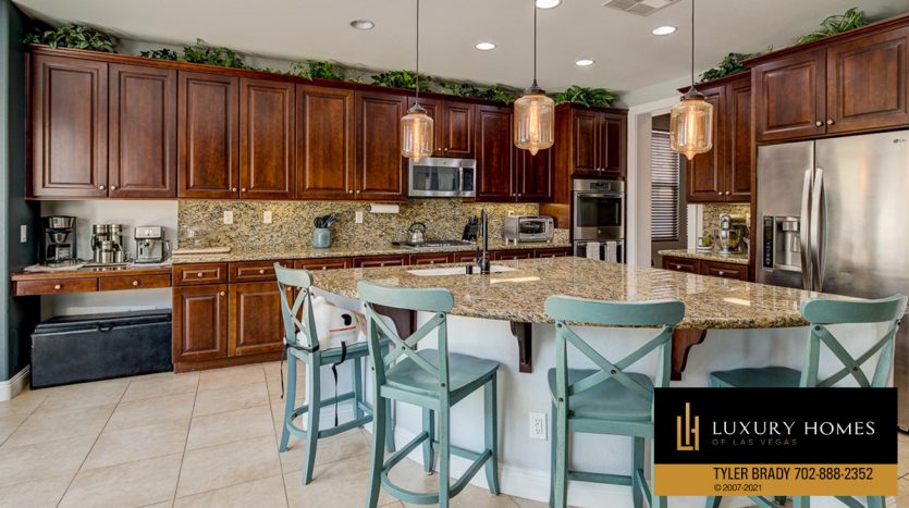 kitchen area at Centennial Hills Home for Sale, 6883 Desert Island St, Las Vegas