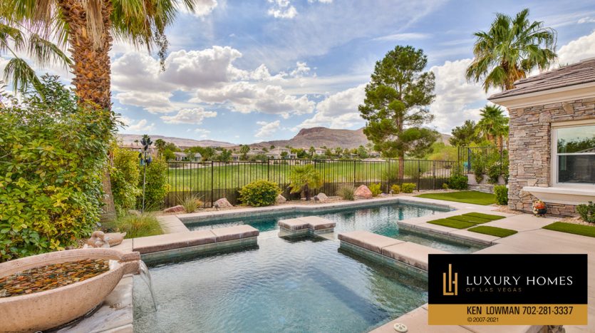 pool at Red Rock Country Club Home for Sale, 3301 Elk Clover St, Las Vegas