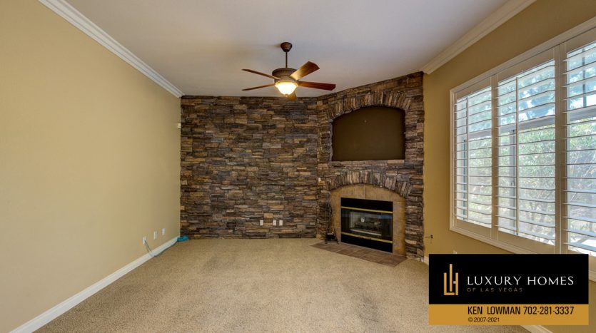 fireplace at Luxury Henderson Home for Sale, 232 Chestnut Ridge Circle