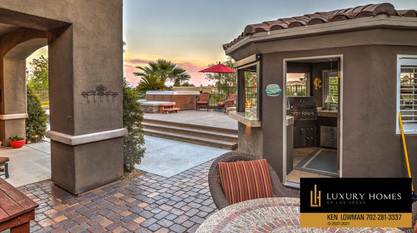 BBQ area at Red Rock Home for Sale, 11533 Evergreen Creek Ln, Las Vegas
