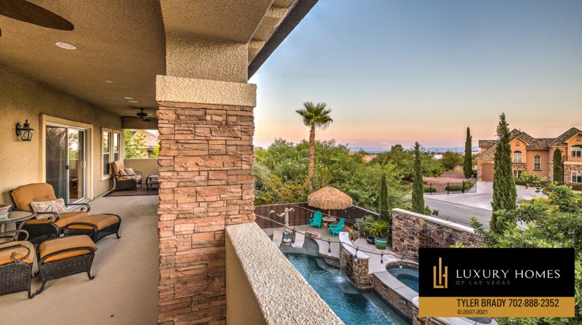 poolside view at Las Vegas Luxury Home, 9795 Amador Ranch Av, Las Vegas