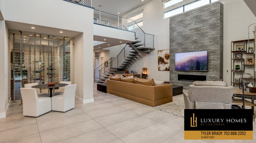 wide living room area at The Ridges Home for Sale, 4165 Bronze Ridge St, Las Vegas
