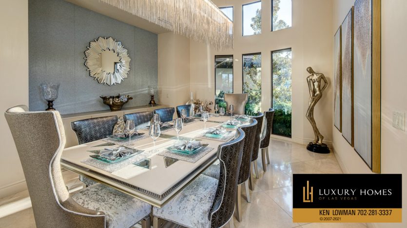 dining room at The Ridges Home for Sale |1 Drifting Shadow Way, Las Vegas