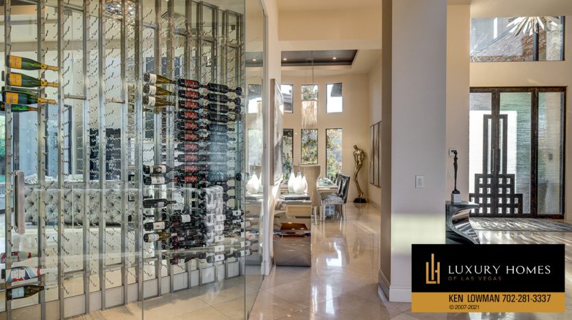 wine storage at The Ridges Home for Sale |1 Drifting Shadow Way, Las Vegas