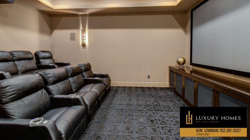 home theatre at The Ridges Home for Sale |1 Drifting Shadow Way, Las Vegas