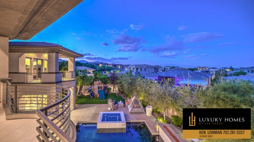 pool view at The Ridges Home for Sale |1 Drifting Shadow Way, Las Vegas