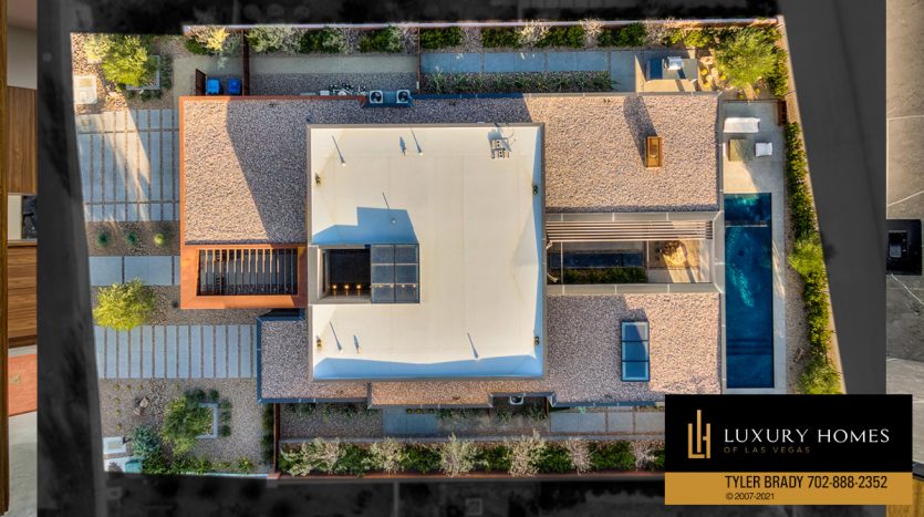 drone view of The Ridges Luxury Home, 41 Sun Glow Lane, Las Vegas