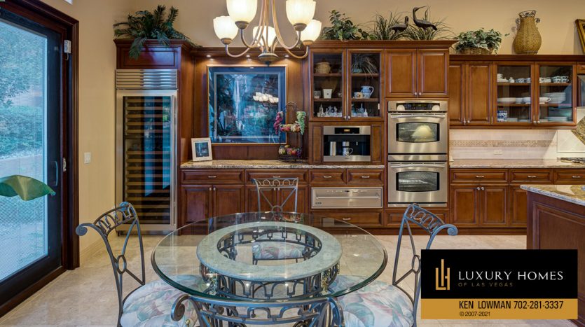 breakfast area at Anthem Country Club Home for Sale, 2 Chenal Pass, Henderson