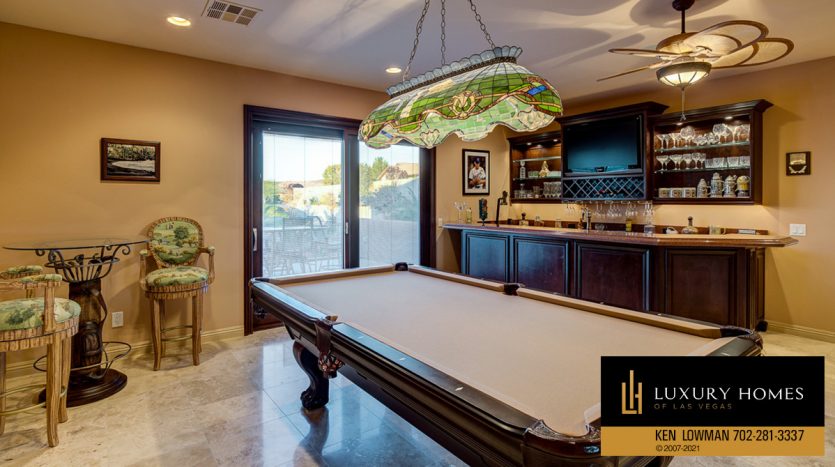 game room at Anthem Country Club Home for Sale, 2 Chenal Pass, Henderson