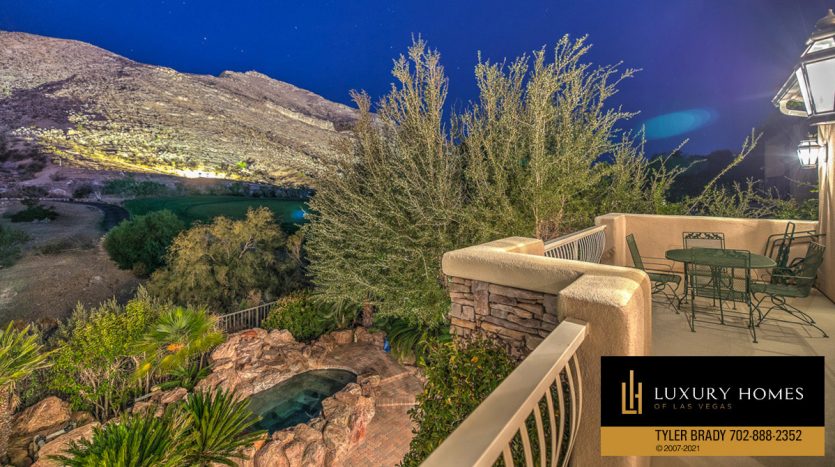 balcony at Red Rock Country Club home for sale, 2923 Red Arrow Dr, Las Vegas