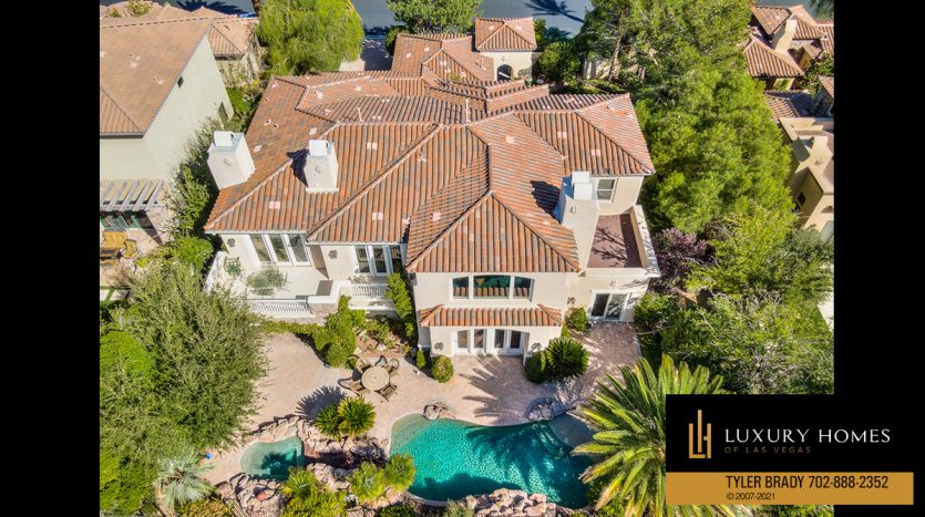 top view of Red Rock Country Club home for sale, 2923 Red Arrow Dr, Las Vegas