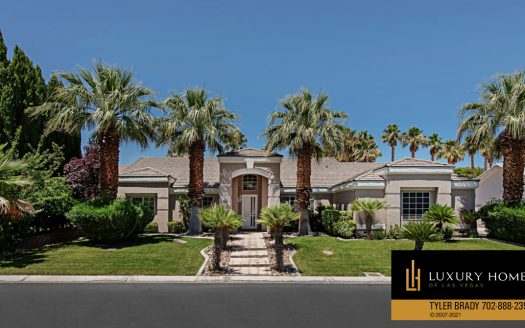 front view of Regency at The Lakes home for sale, 9904 Aspen Knoll Ct, Las Vegas