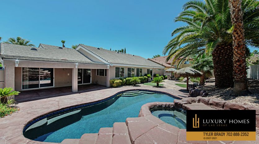 pool side at Regency at The Lakes home for sale, 9904 Aspen Knoll Ct, Las Vegas