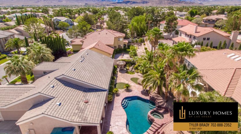 top view of Regency at The Lakes home for sale, 9904 Aspen Knoll Ct, Las Vegas