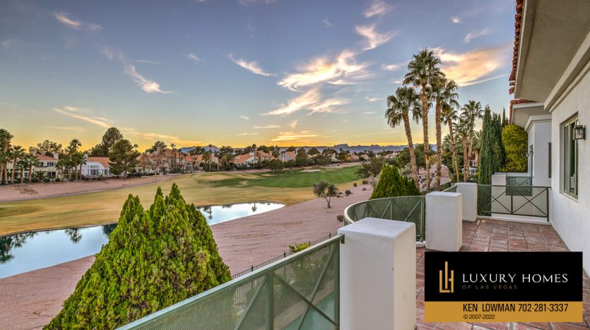 outdoor balcony view at Canyon Gate Country Club Homes for Sale, 2304 Glenbrook Way, Las Vegas