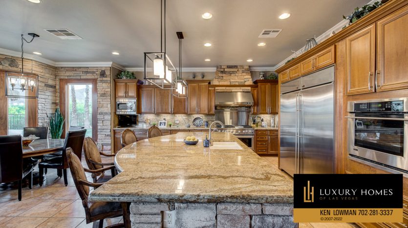 kitchen at Red Rock Country Club home for sale, 2099 Cherry Creek Cr, Las Vegas