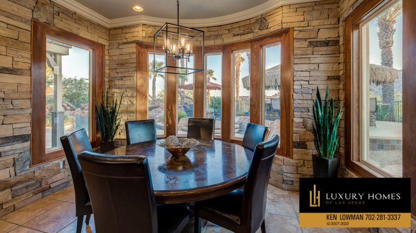 dining room at Red Rock Country Club home for sale, 2099 Cherry Creek Cr, Las Vegas
