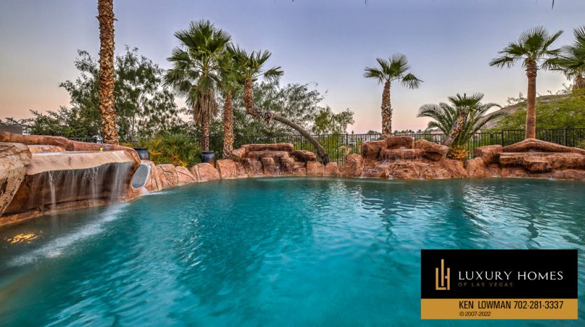 pool at Red Rock Country Club home for sale, 2099 Cherry Creek Cr, Las Vegas
