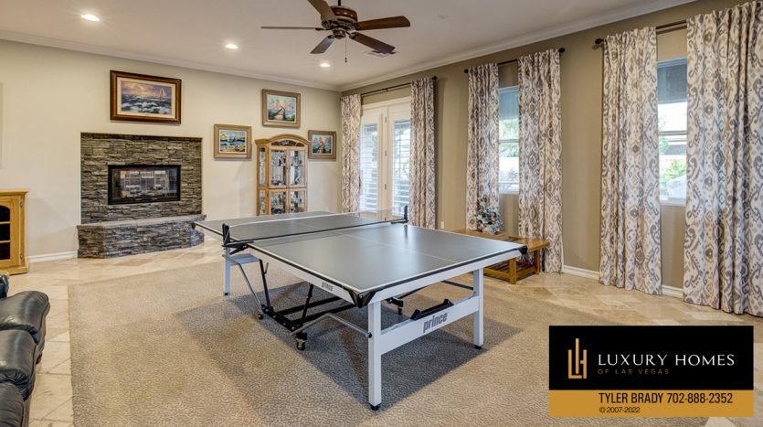 game room at Centennial Hills home for sale, 9814 Amador Ranch Ave, Las Vegas