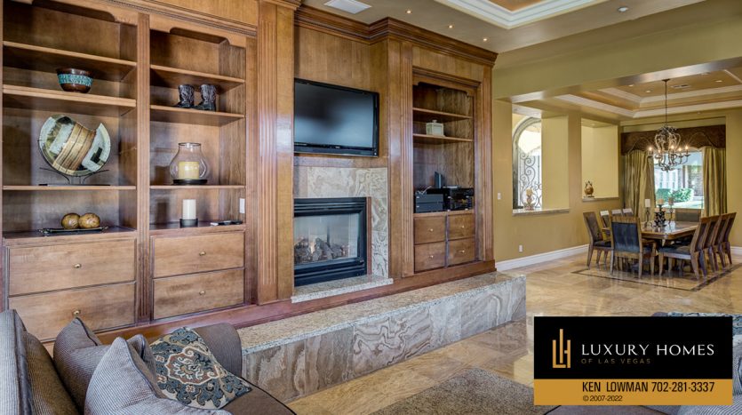 fireplace at Macdonald highlands homes for sale, 1672 Liege Dr, Henderson