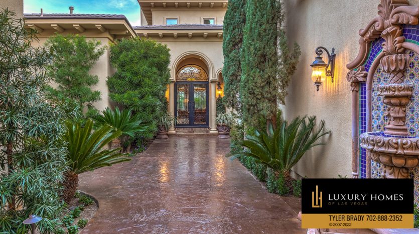entrance to Bellacere Home for sale, 10201 Summit Canyon, Las Vegas