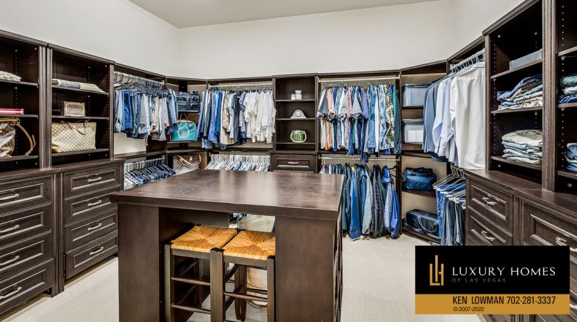 clothes cabinets at Luxury home for sale, 9767 Cathedral Pines Avenue, Las Vegas
