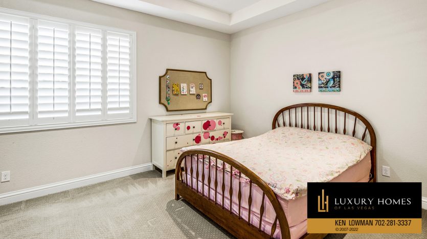 bedroom at Luxury home for sale, 9767 Cathedral Pines Avenue, Las Vegas