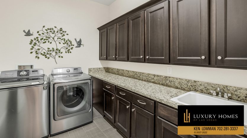 laundry room at Luxury home for sale, 9767 Cathedral Pines Avenue, Las Vegas