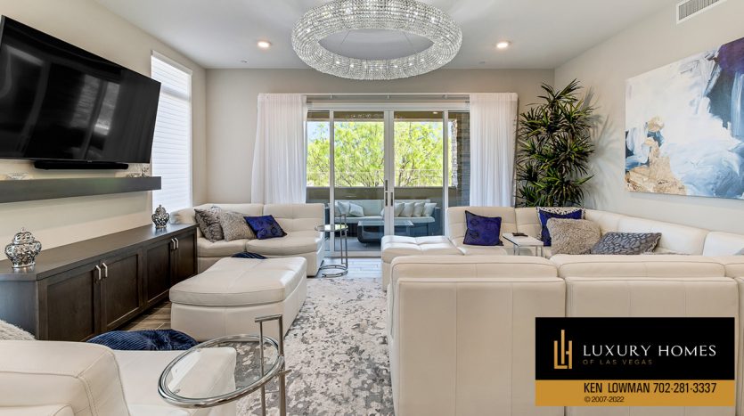 living room at The Ridges Las Vegas Homes for Sale, 11280 Granite Ridge Drive #1004