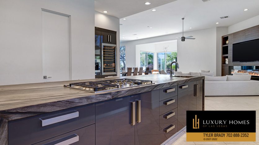 Kitchen at Las Vegas luxury home for sale, 8104 Via Del Cerro Court