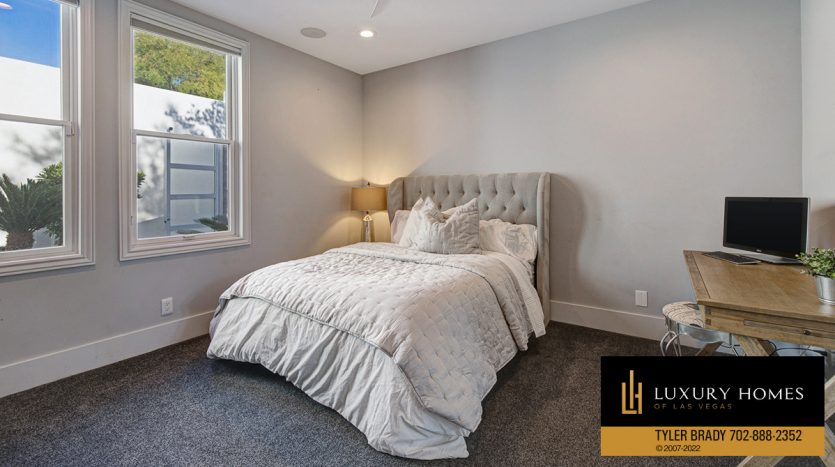 Bedroom at Las Vegas luxury home for sale, 8104 Via Del Cerro Court
