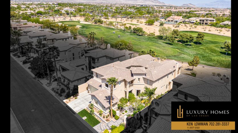 drone view of Red Rock Country Club Homes for Sale, 11334 Winter Cottage Pl, Las Vegas, NV 89135
