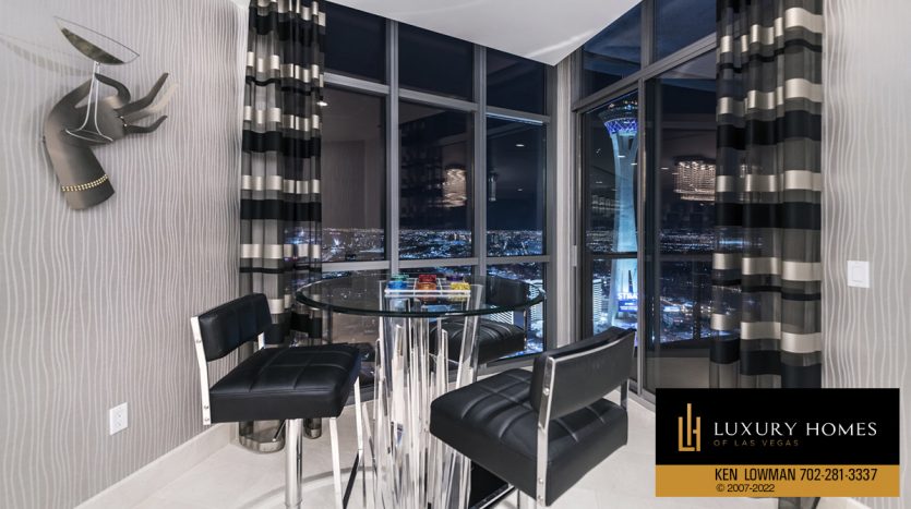 breakfast table at Allure Tower Penthouse for sale at 200 W Sahara Ave #4101 Unit 4101, Las Vegas