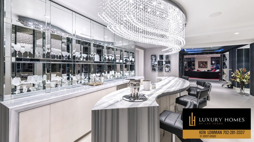 bar at Allure Tower Penthouse for sale at 200 W Sahara Ave #4101 Unit 4101, Las Vegas