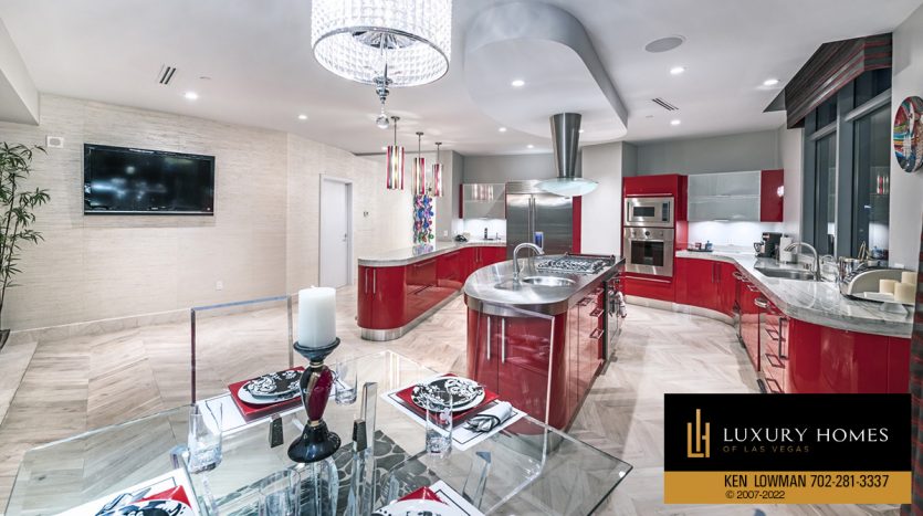 Kitchen at Allure Tower Penthouse for sale at 200 W Sahara Ave #4101 Unit 4101