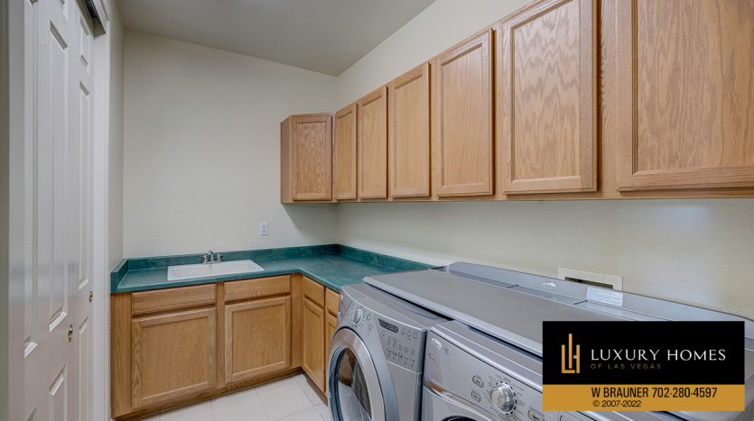 laundry area atQueensridge home, 308 Nottinghill Gate Court, Las Vegas