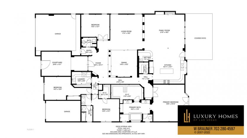 floorplan of kitchen at Queensridge home, 308 Nottinghill Gate Court, Las Vegas