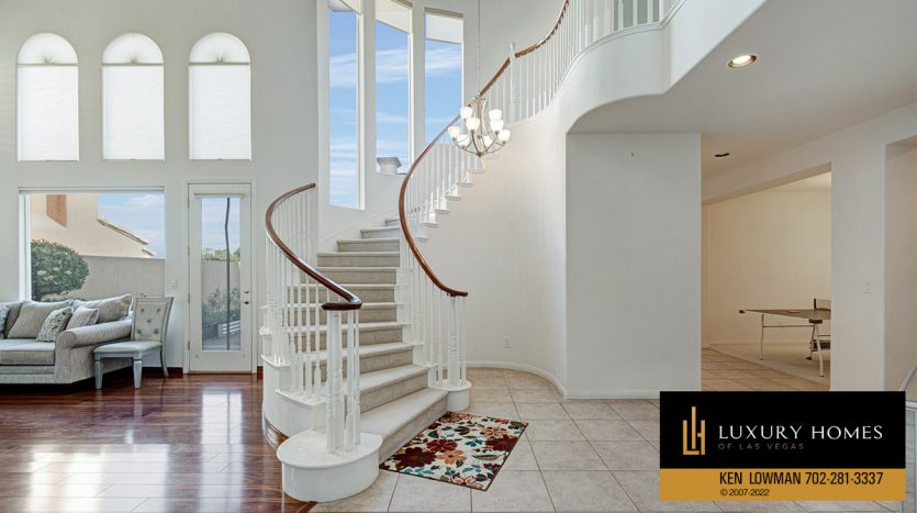 stairway at Red Rock country club homes for sale, 11523 Glowing Sunset Lane, Las Vegas