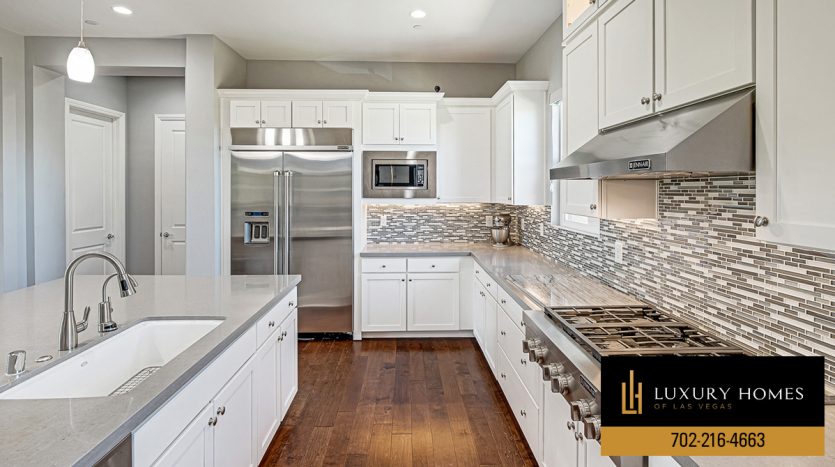 Kitchen at Fairway Hills at the Ridges luxury home, 11280 Granite Ridge Drive #1097, Las Vegas