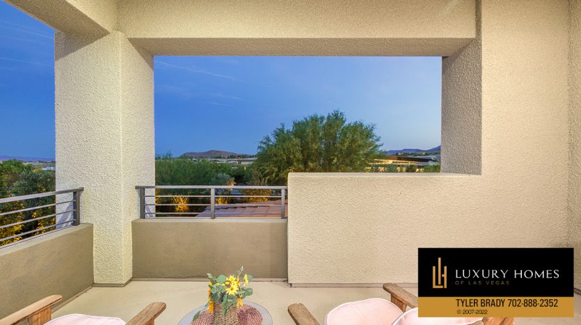 balcony at The Ridges Las Vegas Homes for Sale, 11493 Opal Springs Way, Las Vegas, NV 89135