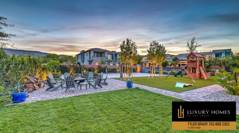 backyard at The Ridges Las Vegas Homes for Sale, 11493 Opal Springs Way, Las Vegas, NV 89135